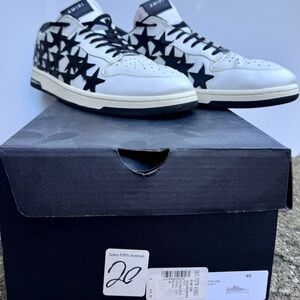 AMIRI Black and White Star Sneakers Size 13 US